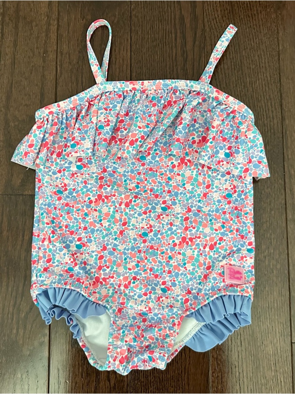 Ruffle butts one piece swimsuit 6-12m EUC